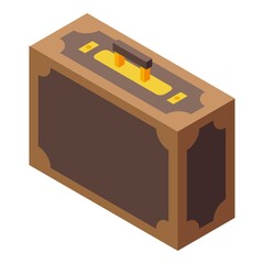 Tourist luggage icon. Isometric of tourist luggage vector icon for web design isolated on white background