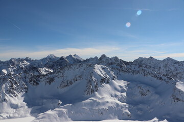 Tatry Polskie zimą, szczyty gór, widok z Koziego Wierchu © Monika