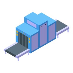 Airport bag scanner icon. Isometric of airport bag scanner vector icon for web design isolated on white background