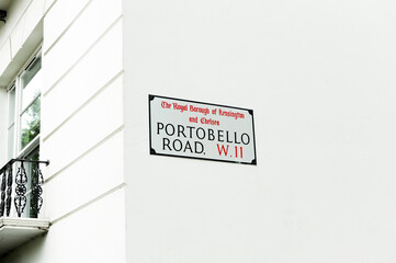 Street sign Portobello Road, London UK