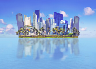 Naklejka premium Collage about Miami, Florida, United States of America.
