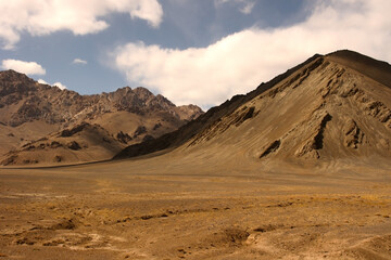 Panorama ridge hike in the middle of the Pamir Mountains, Tajikistan