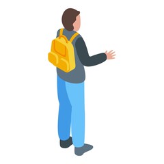 Boy passenger icon. Isometric of boy passenger vector icon for web design isolated on white background