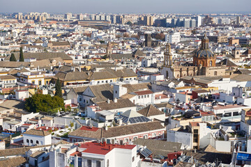 Aerial view of Seville, Andalusia, Spain, Europe.
