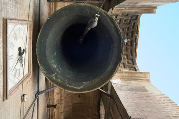 View of the Bells from interior of towerbell