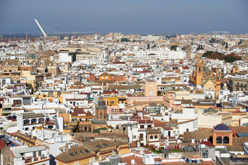 Fototapeta premium Aerial view of Seville, Andalusia, Spain, Europe.