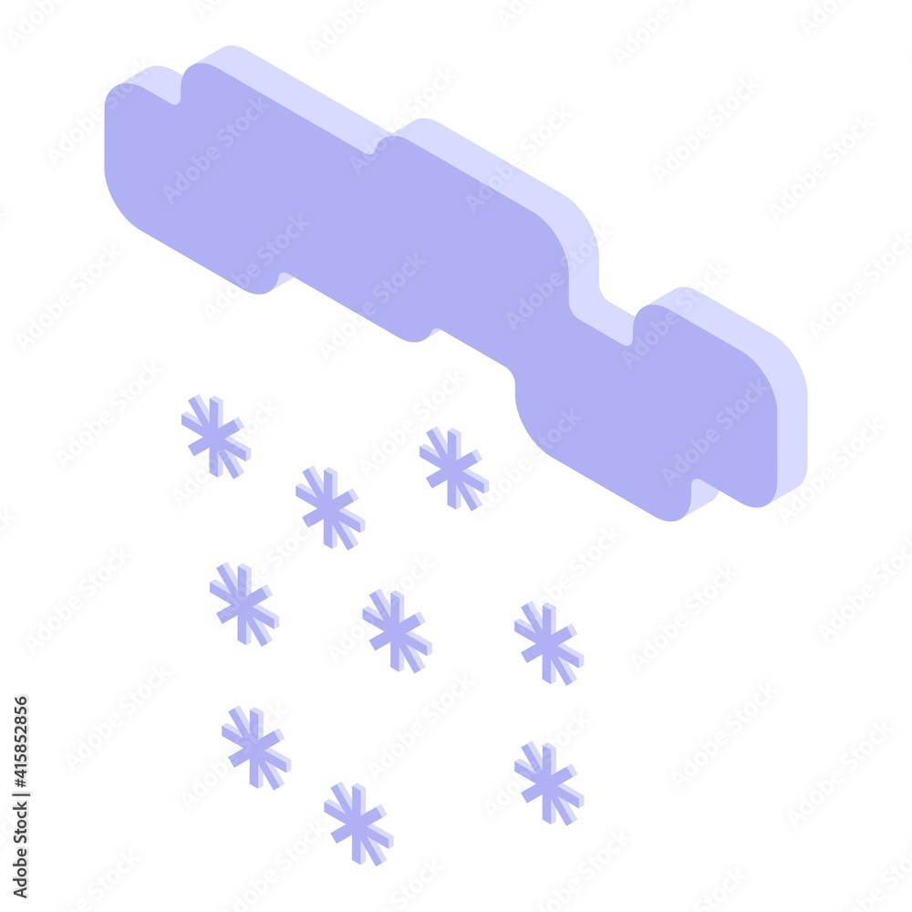 Poster snow weather icon. isometric of snow weather vector icon for web design isolated on white background