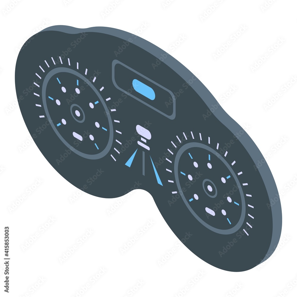 Aufkleber car dashboard icon. isometric of car dashboard vector icon for web design isolated on white backgrou