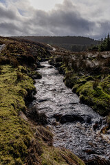Glenshesk, Glens of Antrim, Causeway Coast and Glens, Glenshesk River and Moyle Way hiking trail, Knocklayd Mountain, Ballycastle, County Antrim, Northern Ireland