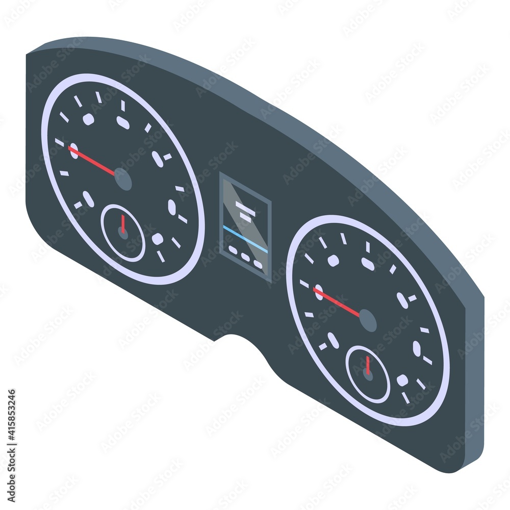 Poster dashboard panel icon. isometric of dashboard panel vector icon for web design isolated on white back