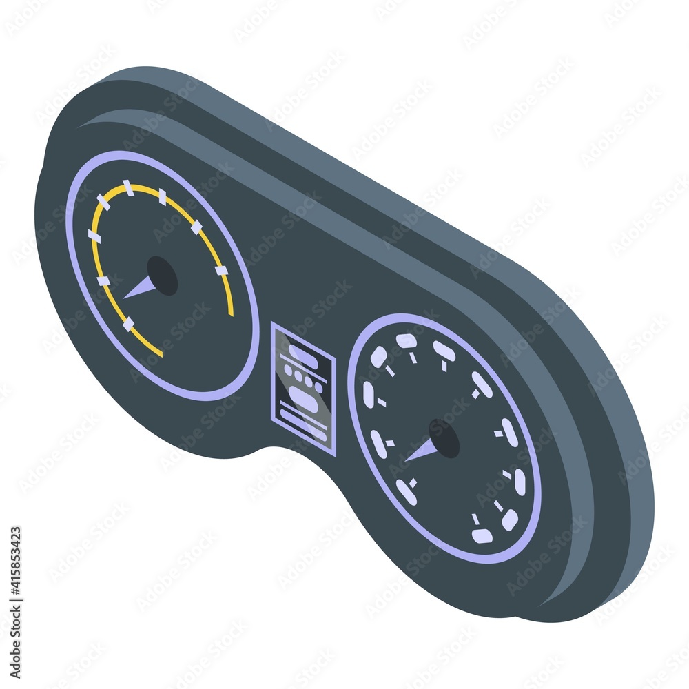 Poster system car dashboard icon. isometric of system car dashboard vector icon for web design isolated on 