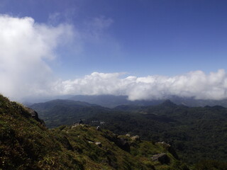 clouds over the mountains