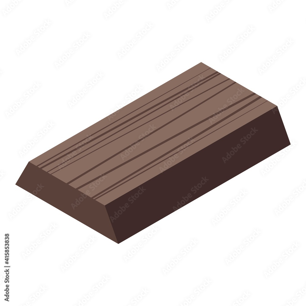 Poster wood trunk icon. isometric of wood trunk vector icon for web design isolated on white background