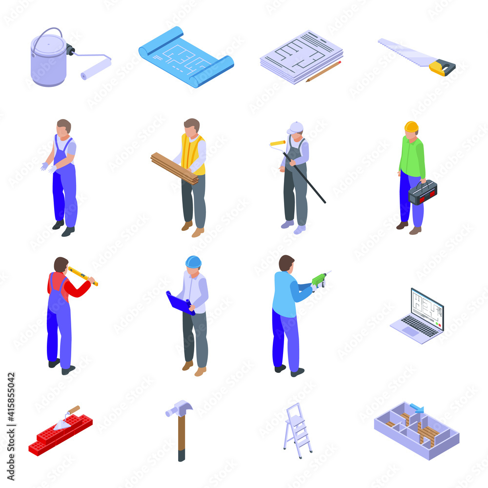 Poster redesign icon. isometric of redesign vector icon for web design isolated on white background