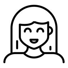 Granddaughter icon. Outline granddaughter vector icon for web design isolated on white background