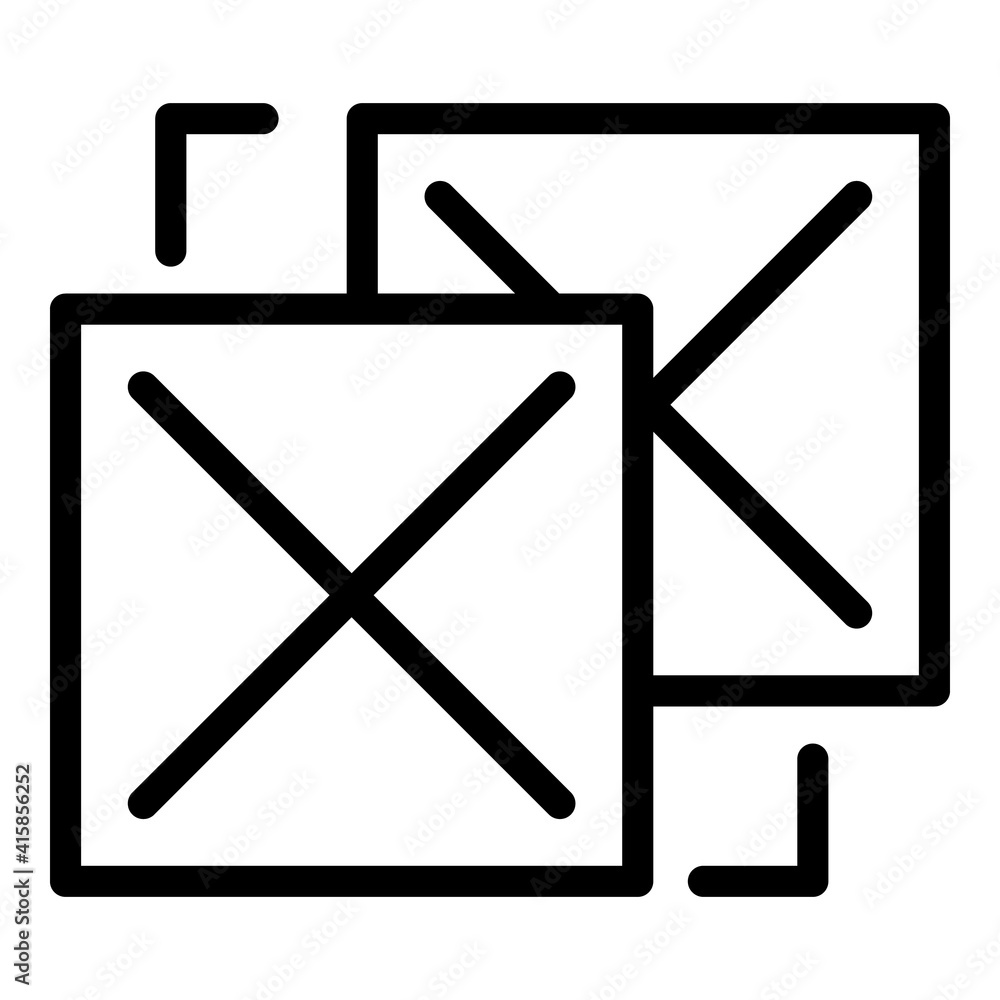 Poster online redesign icon. outline online redesign vector icon for web design isolated on white backgroun
