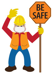 Traffic Controller With Mask