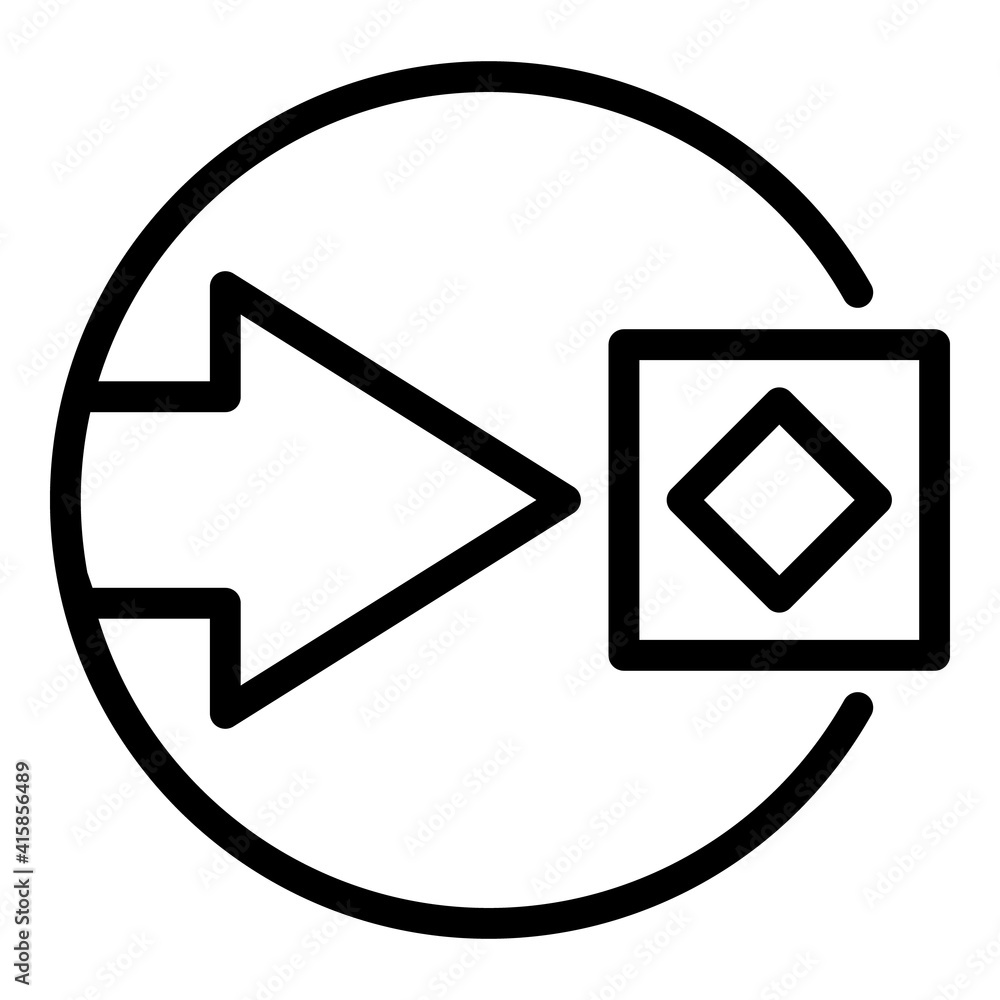 Poster redesign process icon. outline redesign process vector icon for web design isolated on white backgro