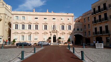 car parked in front of a building in monaco