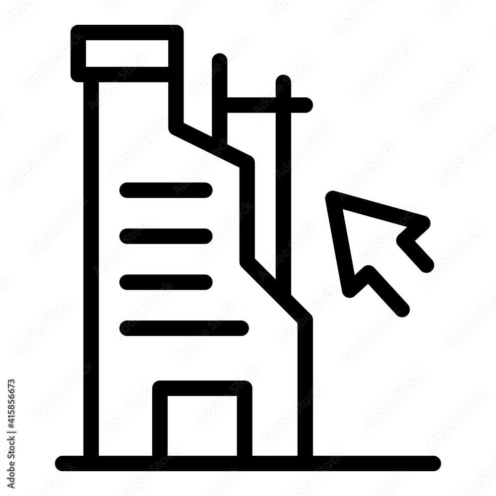 Poster redesign project icon. outline redesign project vector icon for web design isolated on white backgro