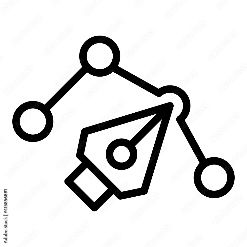 Poster redesign graphic icon. outline redesign graphic vector icon for web design isolated on white backgro