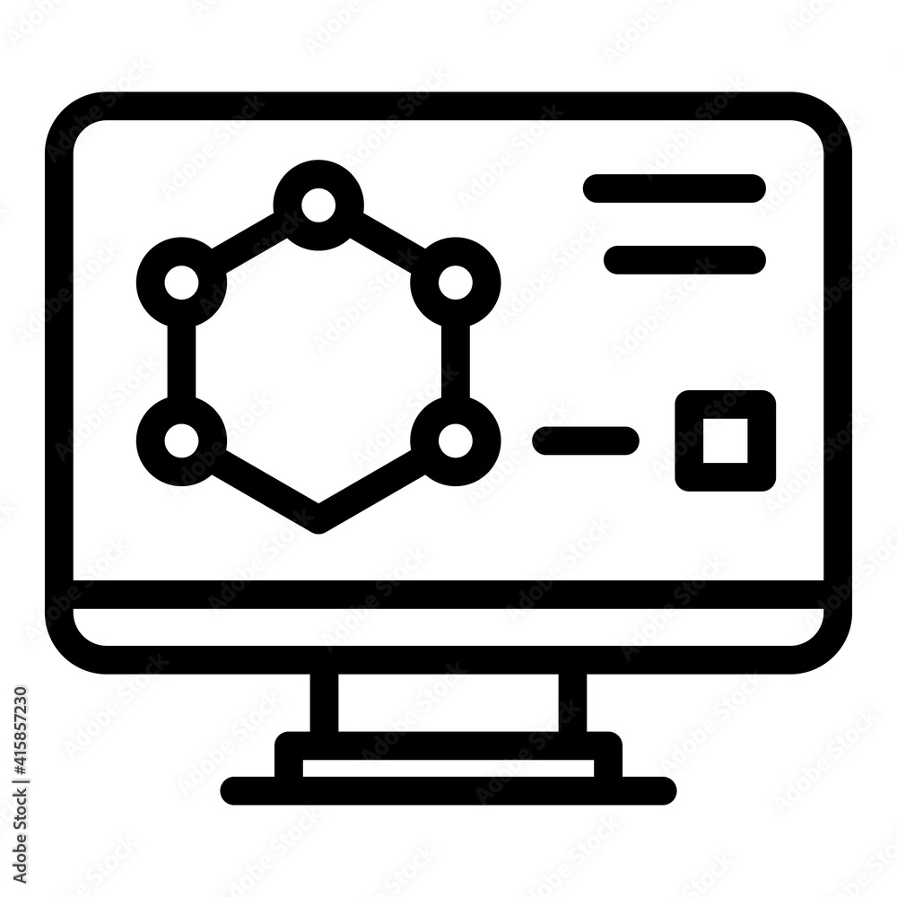 Poster screen redesign icon. outline screen redesign vector icon for web design isolated on white backgroun