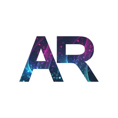 Augmented reality concept banner, AR. Virtual reality and augmented reality logo. Modern technologies sci-fi concept, illustration.