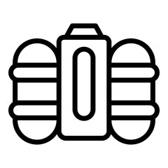 Pool pump icon. Outline pool pump vector icon for web design isolated on white background