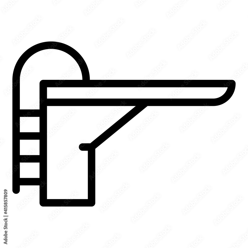 Poster aqua pool icon. outline aqua pool vector icon for web design isolated on white background