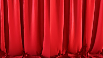 3d rendered illustration of red Curtain. High quality 3d illustration