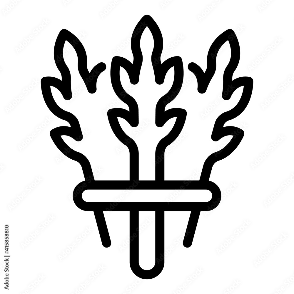 Poster fresh asparagus icon. outline fresh asparagus vector icon for web design isolated on white backgroun