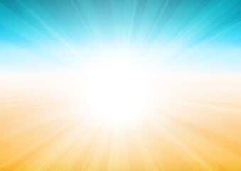 Vector : Stripes with blue and yellow summer background