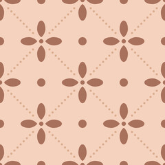 Seamless floral pattern. Simple design wallpaper for web design, textile printing and wrapping paper. Vintage background in pastel colors.