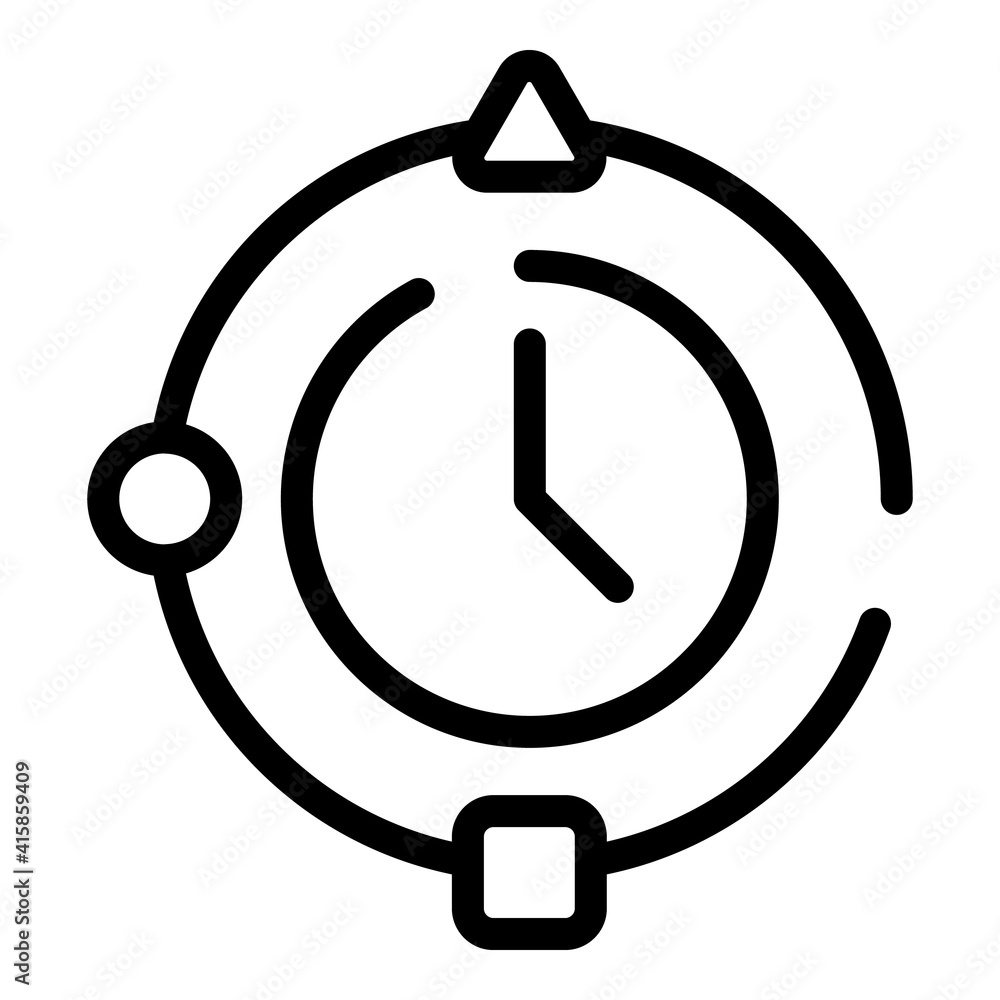 Poster time changes icon. outline time changes vector icon for web design isolated on white background