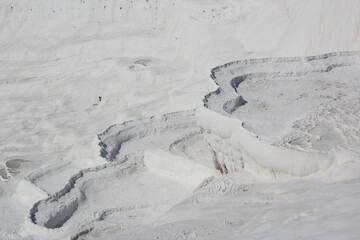 the background image of the topography of the Pamukkale travertines
