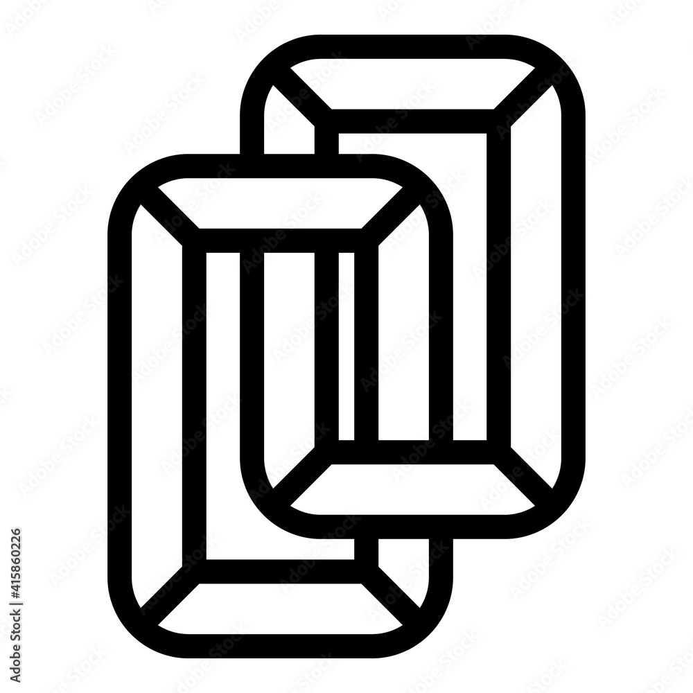 Poster chain icon. outline chain vector icon for web design isolated on white background