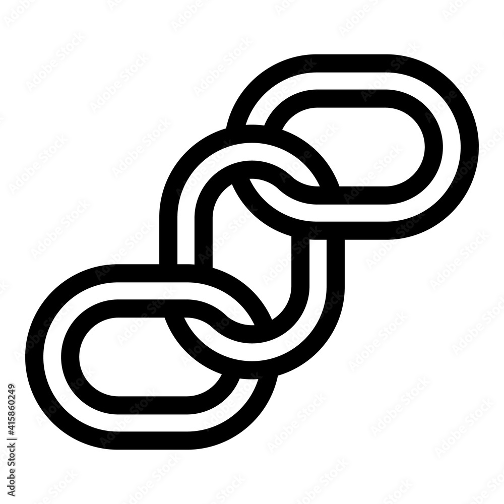 Poster network chain icon. outline network chain vector icon for web design isolated on white background