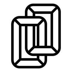 Chain icon. Outline chain vector icon for web design isolated on white background