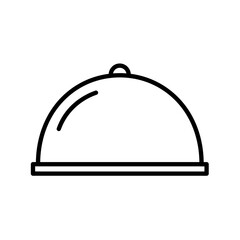 Obraz premium Platter flat icon. Pictogram for web. Line stroke. Isolated on white background. Vector eps10