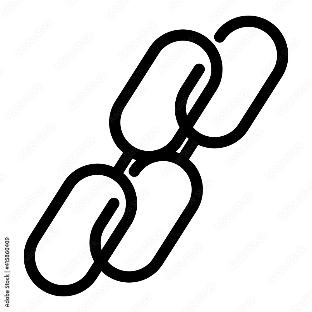 Poster connection chain icon. outline connection chain vector icon for web design isolated on white backgro