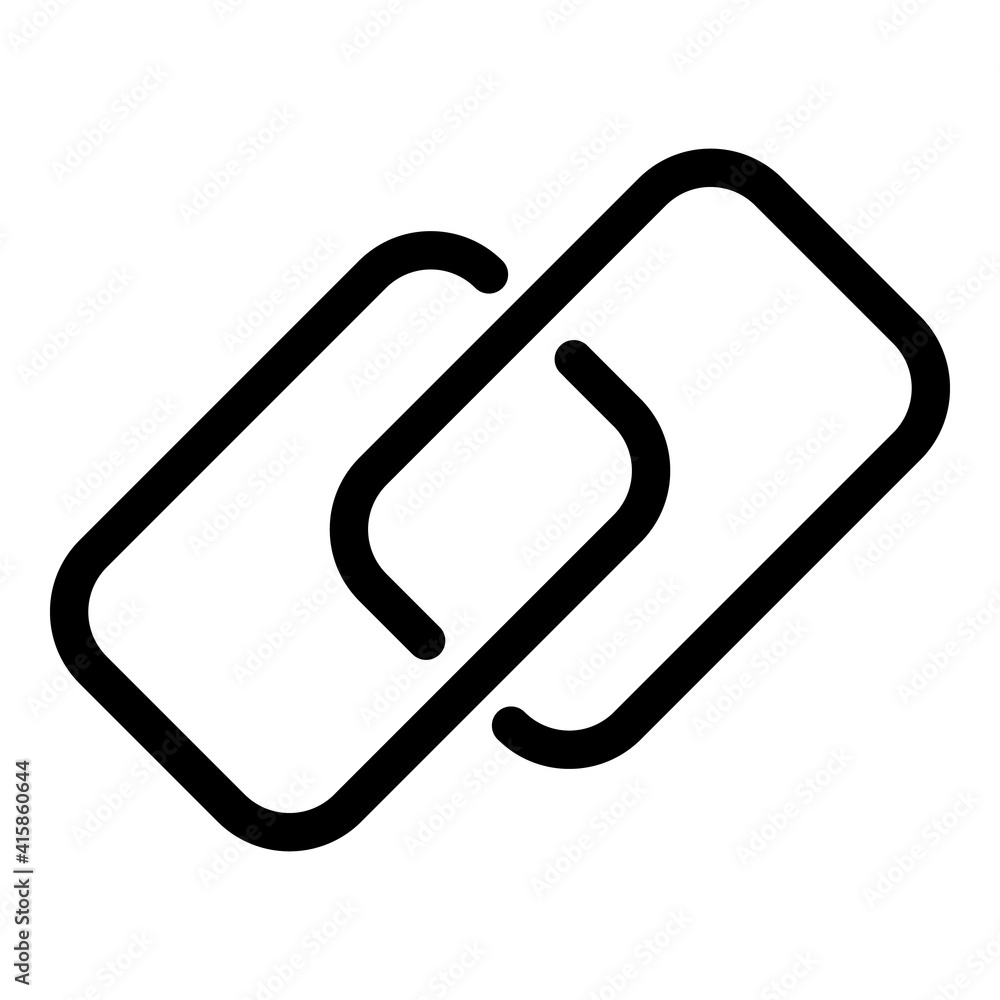 Poster share chain link icon. outline share chain link vector icon for web design isolated on white backgro