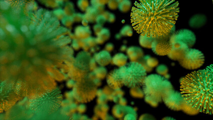 3d rendered illustration of Coronavirus Or Bacteria Background. High quality 3d illustration