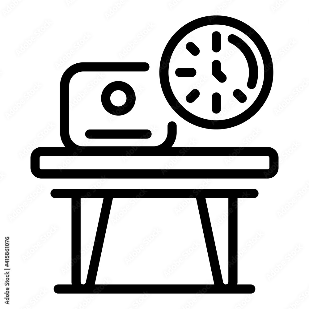 Poster flexible work time icon. outline flexible work time vector icon for web design isolated on white bac