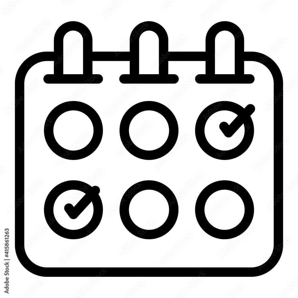Poster flexible working icon. outline flexible working vector icon for web design isolated on white backgro