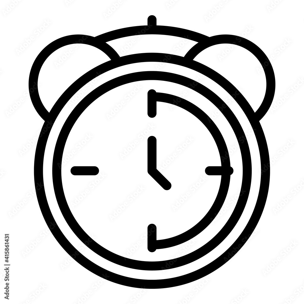 Poster clock icon. outline clock vector icon for web design isolated on white background