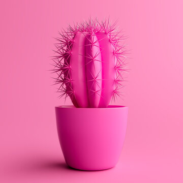 3d Illustration Of Minimal Cactus Isolated