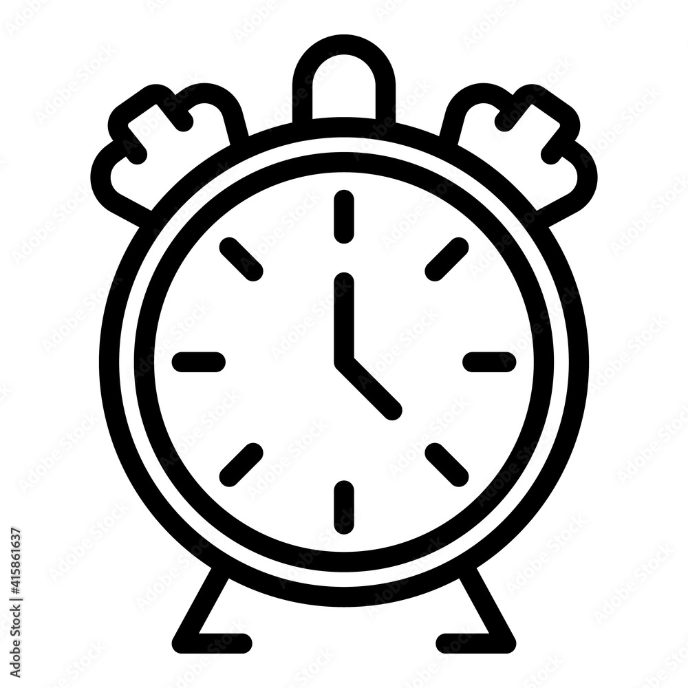 Poster table clock icon. outline table clock vector icon for web design isolated on white background
