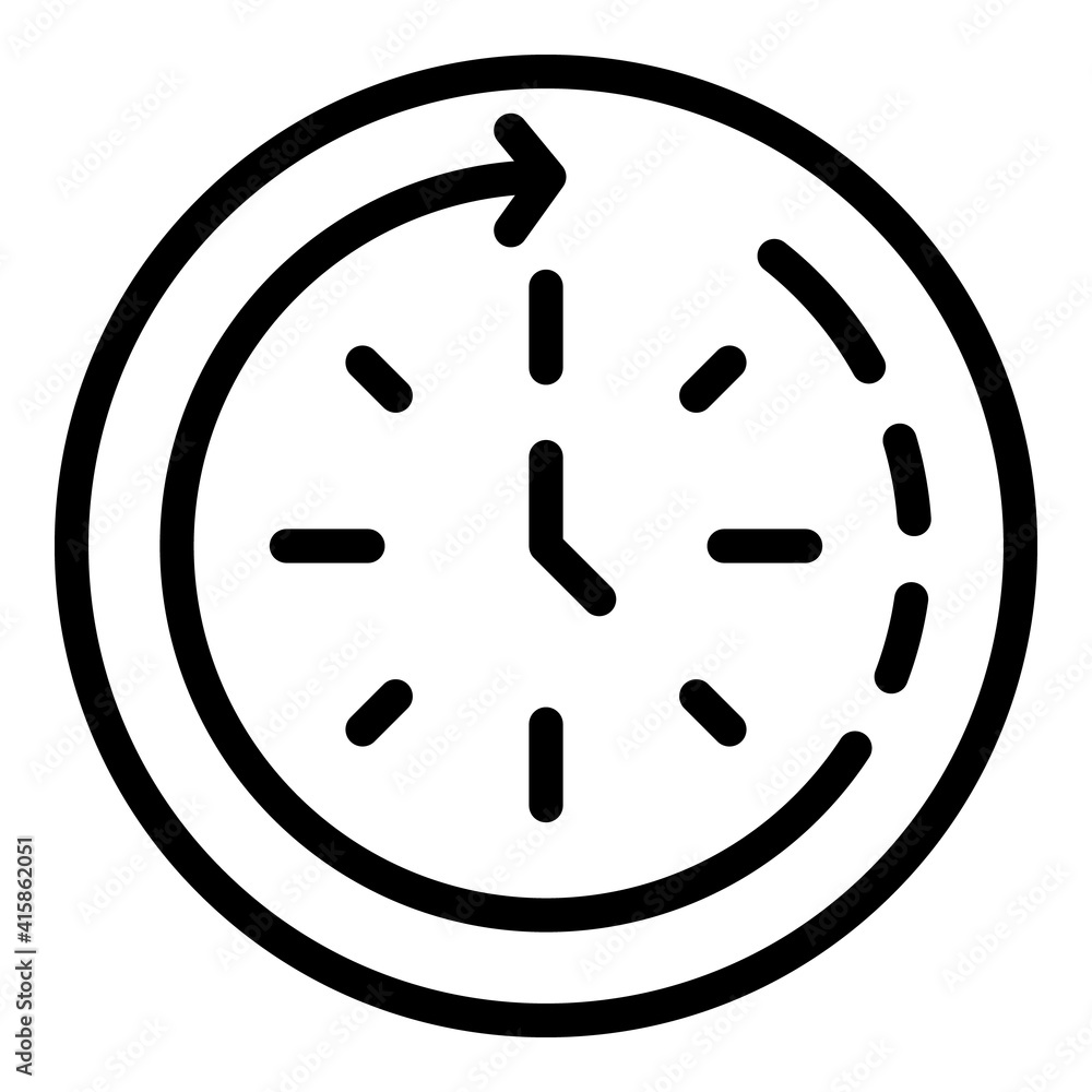 Poster career time icon. outline career time vector icon for web design isolated on white background