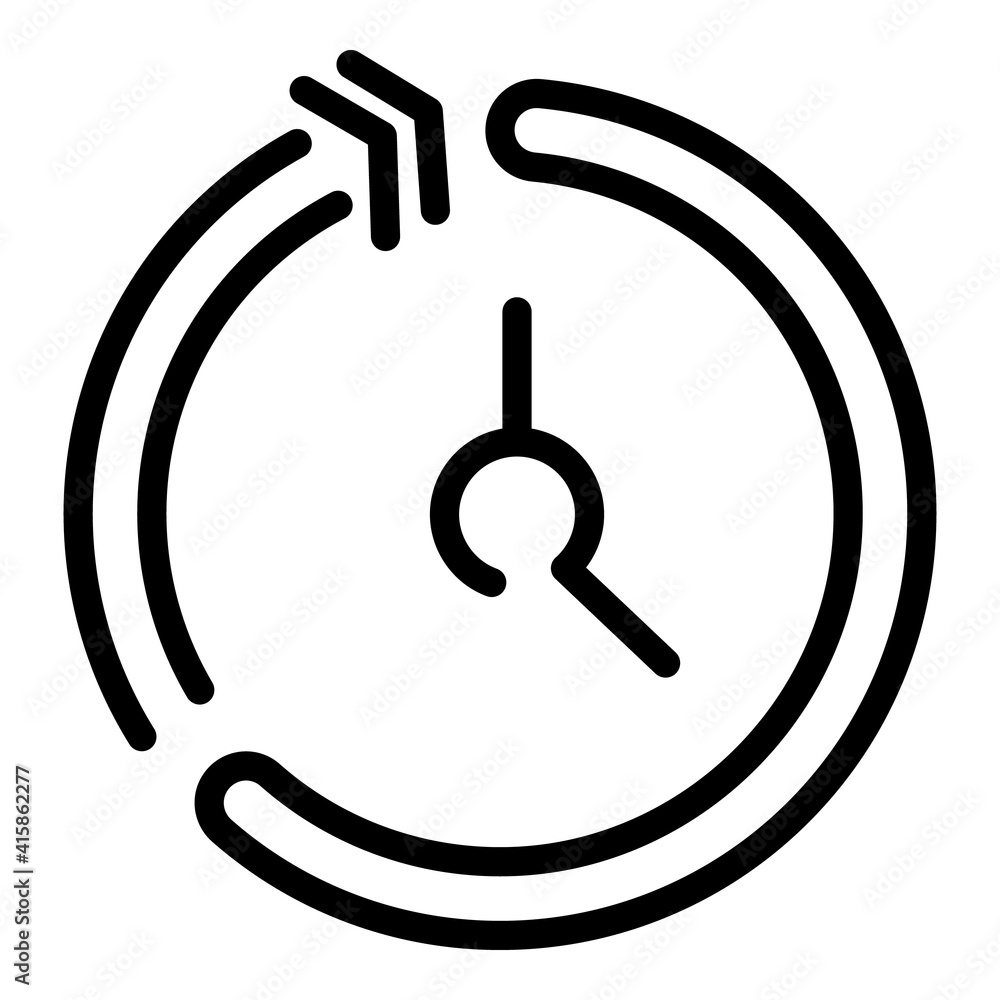 Poster time watch work icon. outline time watch work vector icon for web design isolated on white backgroun