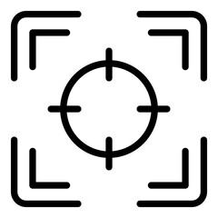 Target cooperation icon. Outline target cooperation vector icon for web design isolated on white background